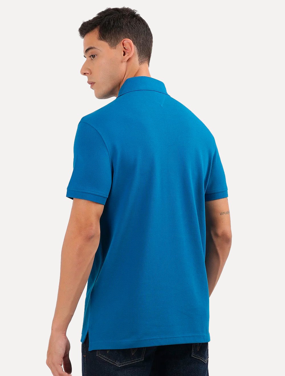 Polo Tommy Hilfiger Masculina Slim Piquet 1985 Vibrant Azul Royal