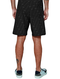 Bermuda John John Masculina D'Agua Verticals Preta