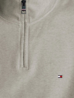 Suéter Tommy Hilfiger Masculino Essential Cotton Half Zip Mock Areia