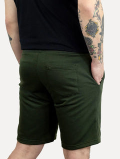 Bermuda John John Masculina Moletom New Basic Print Verde Militar