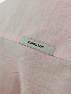 Camiseta King & Joe Bata Masculina Manga Longa Henley Rosa Claro Mescla