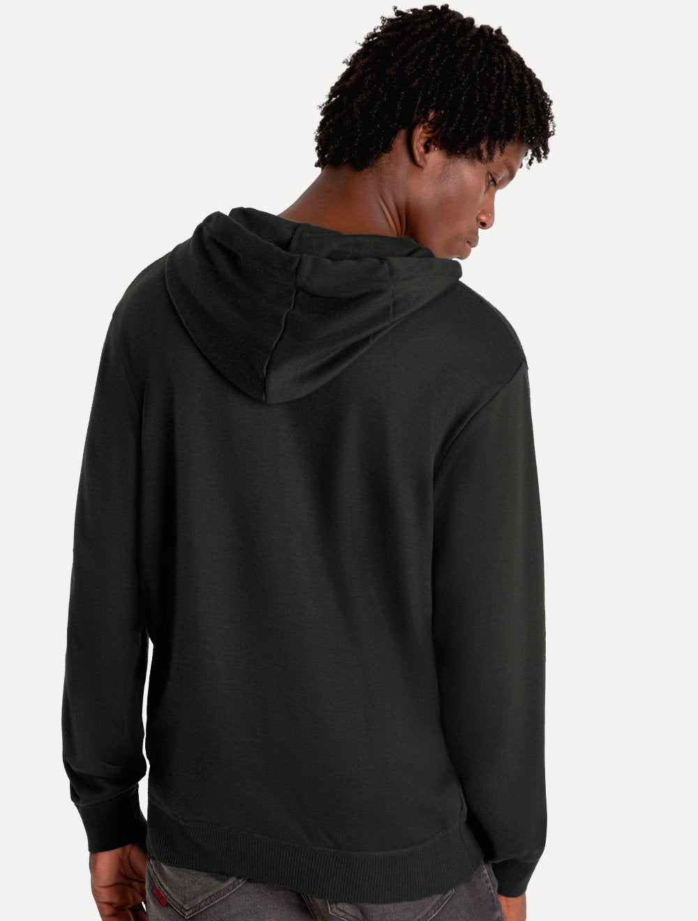 Blusa Ellus Tricot Masculina Cotton Poly Hood Grafite Mescla