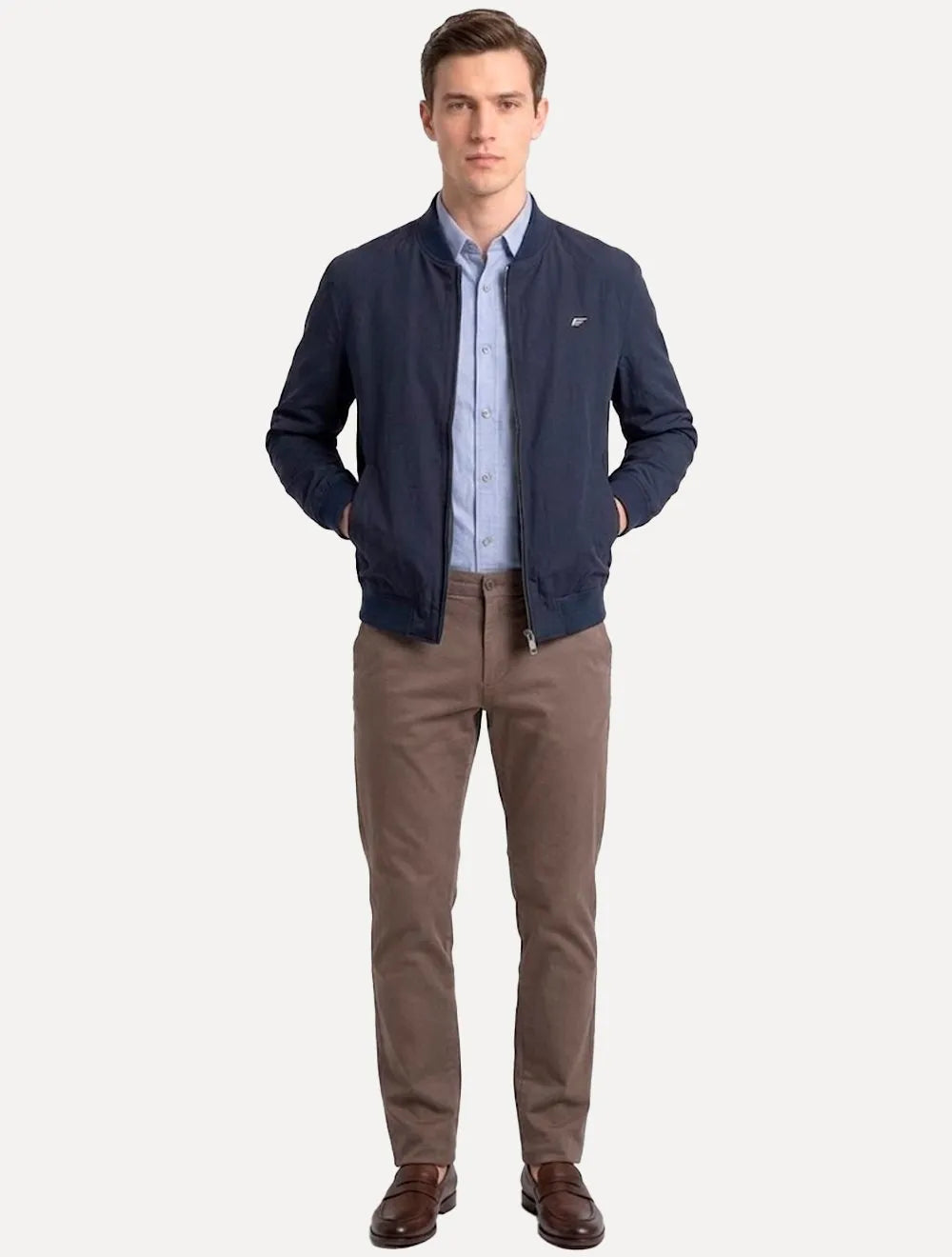 Jaqueta Ellus Masculina Tech Bomber Pin Point Azul Marinho
