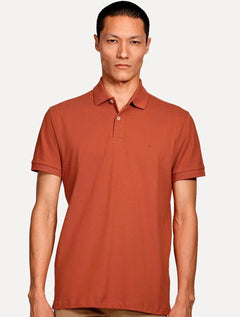 Polo Aramis Masculina Piquet Basic Mono Terracota
