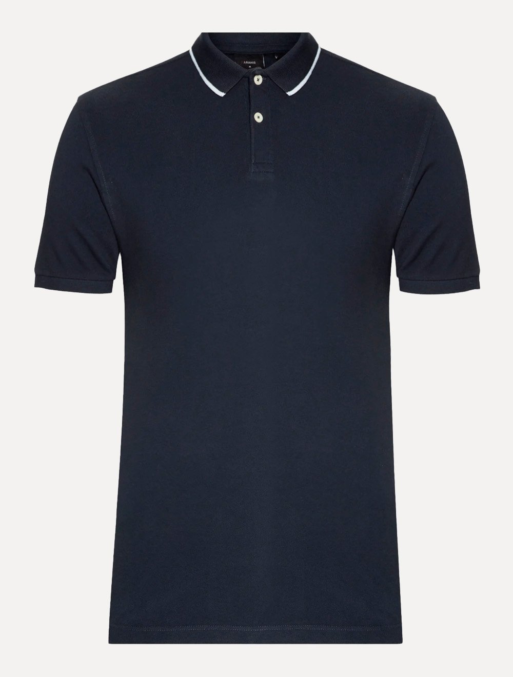 Camisa Polo Aramis Masculina Piquet White Friso Azul Escuro