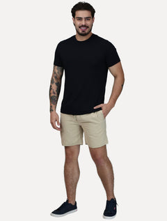 Short Aramis Masculino Elástico Color Liso Cáqui