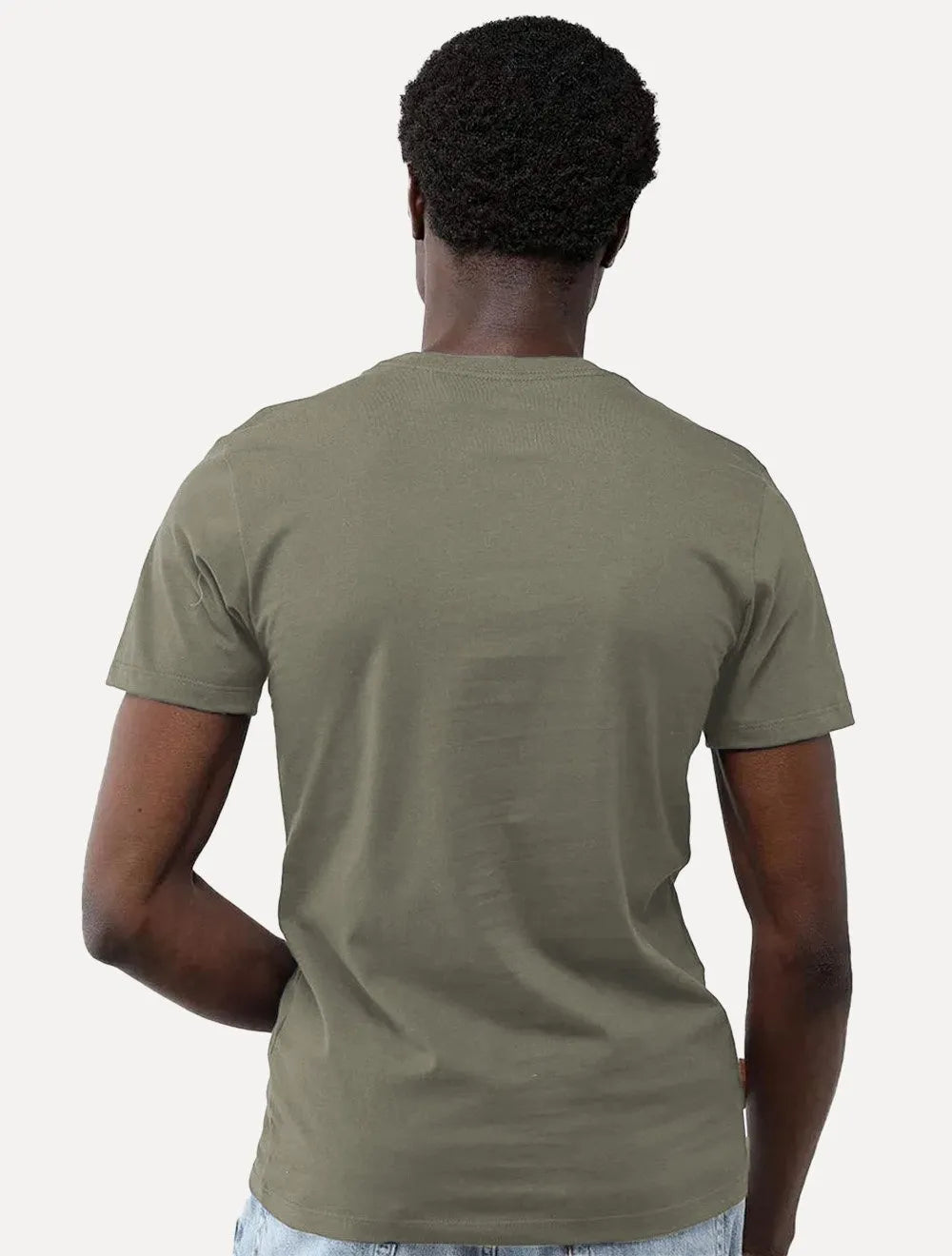 Camiseta Levis Masculina Slim Tag Sleeve Lisa Verde Oliva 