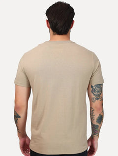 Camiseta John John Masculina Basica Slim Fit Simple Cáqui Claro