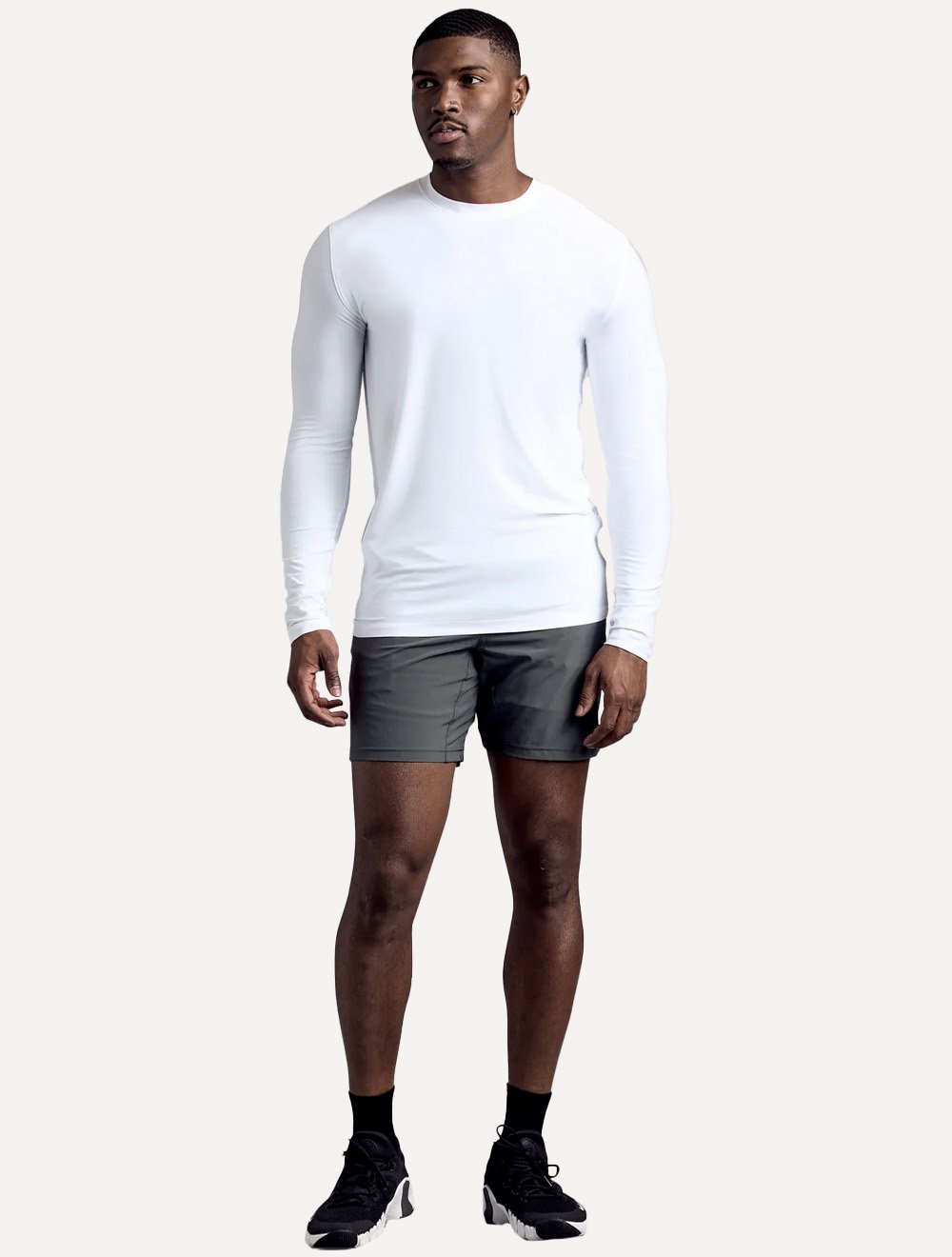 Camiseta Calvin Klein Swimwear Masculina Manga Longa UV Branca