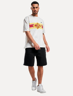 Bermuda Lacoste Masculina Moletom Sash Striped Preta