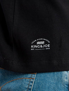Camiseta King & Joe Masculina Slim Flex Lisa Preta