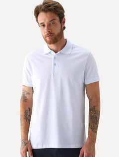 Polo Ellus Masculina Piquet Classic Branca