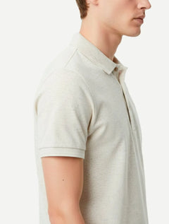 Polo Replay Masculina Malha Brown Icon Off White