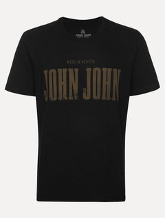 Camiseta John John Masculina Regular Fit Old West Preta