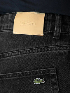 Bermuda Lacoste Jeans Masculina Essential Cotton Preta