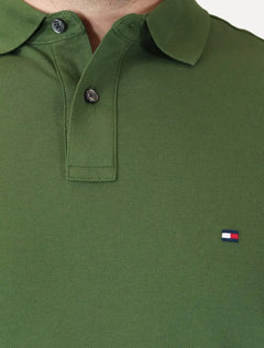 Polo Tommy Hilfiger Masculina Regular Piquet 1985 Verde Musgo