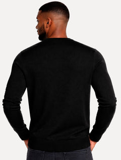 Suéter John John Masculino Regular Fit Tricot Smooth Preto