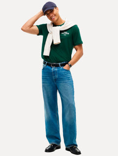 Camiseta Tommy Hilfiger Masculina 1985 Chest Print Verde Escuro