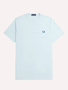 Camiseta Fred Perry Masculina Regular Powder Graphic Laurel Azul Claro