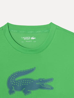 Camiseta Lacoste Masculina Jersey Sport 3D Logo Verde Menta