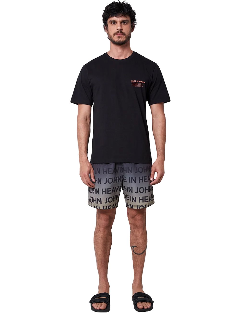 Short John John D'Água Masculino Reto Escape Route Preto
