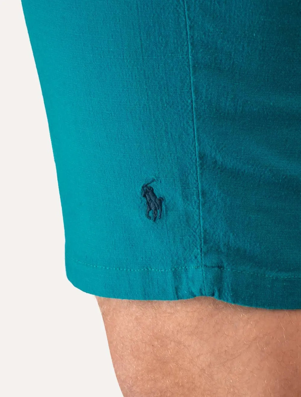 Bermuda Ralph Lauren Masculina Linho Navy Icon Azul Petróleo