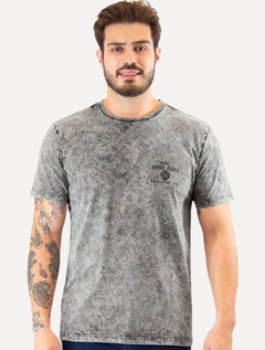 Camiseta John John Masculina Regular Vintage Rock Store Cinza Mescla