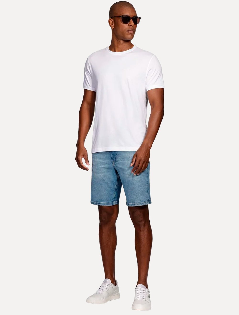 Camiseta Aramis Masculina Basic Lisa Mono Icon Branca