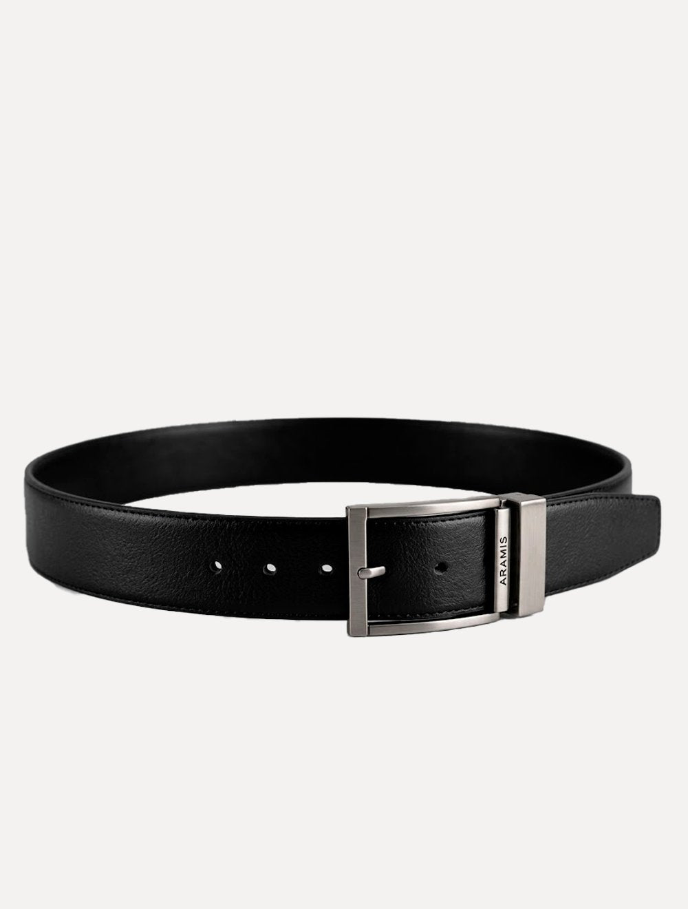 Cinto Aramis Masculino Couro Dupla Face Engrave Preto/Café