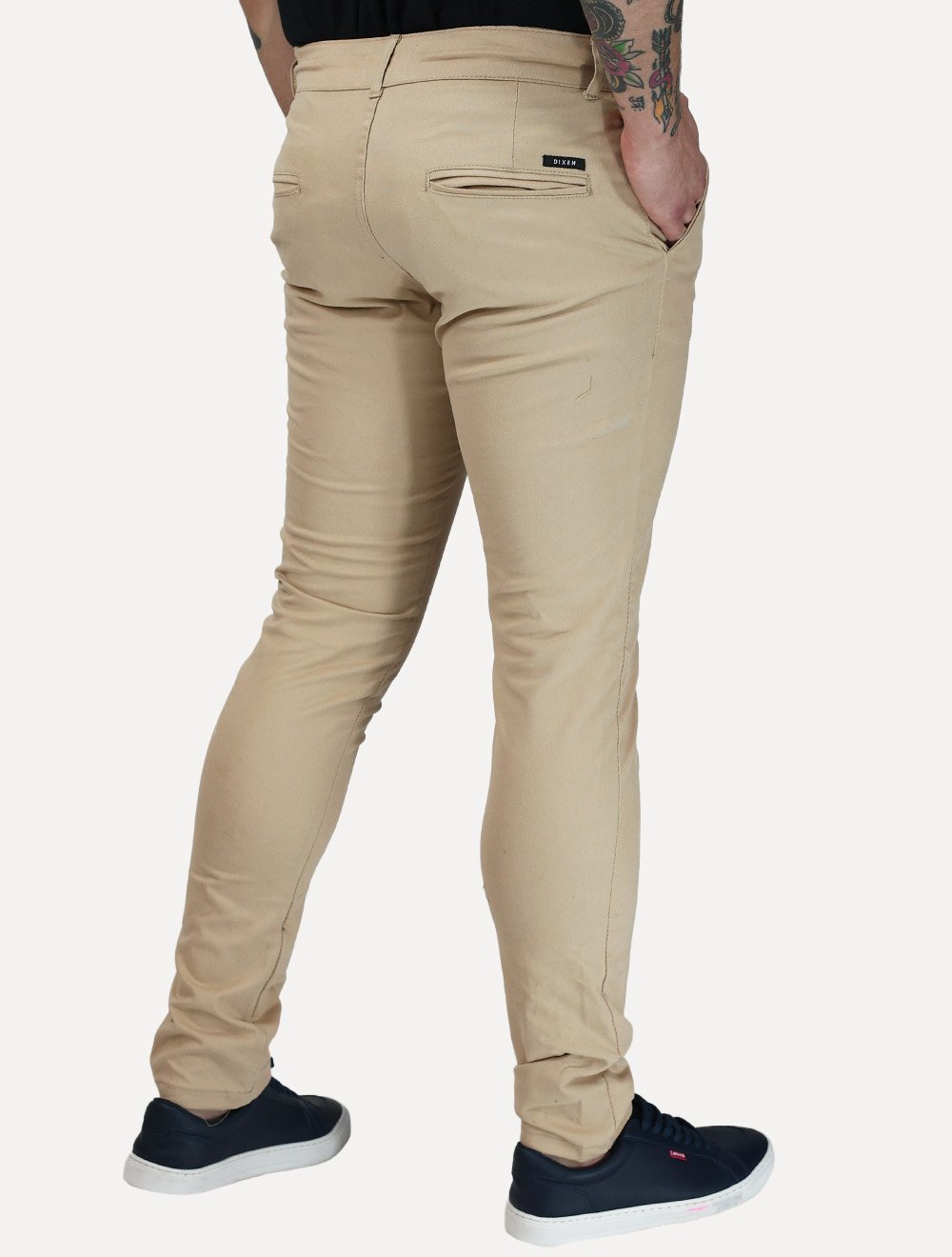 Calça Dixen Masculina Sarja Alfa Cáqui