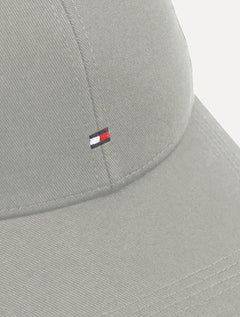 Boné Tommy Hilfiger Masculino Classic Cap Flag Tape Cinza Médio