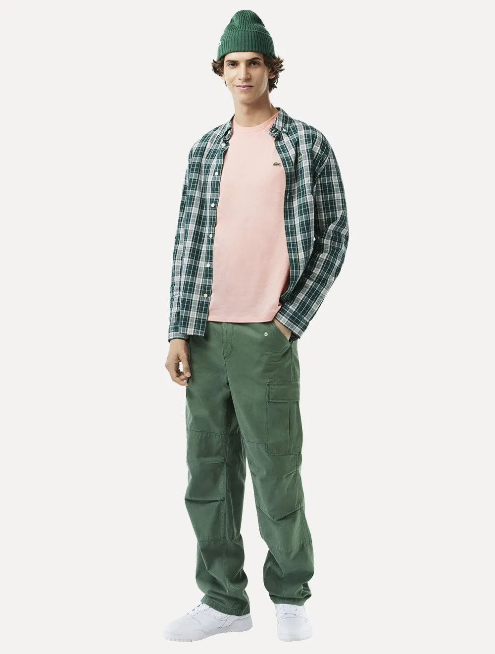 Camiseta Lacoste Masculina Jersey Pima Cotton Peach Rosa