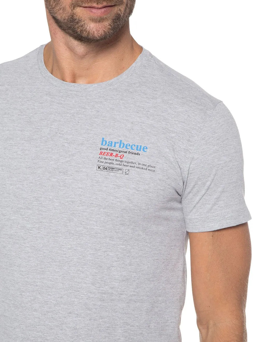 Camiseta Sergio K Masculina Barbecue Good Times Cinza Mescla
