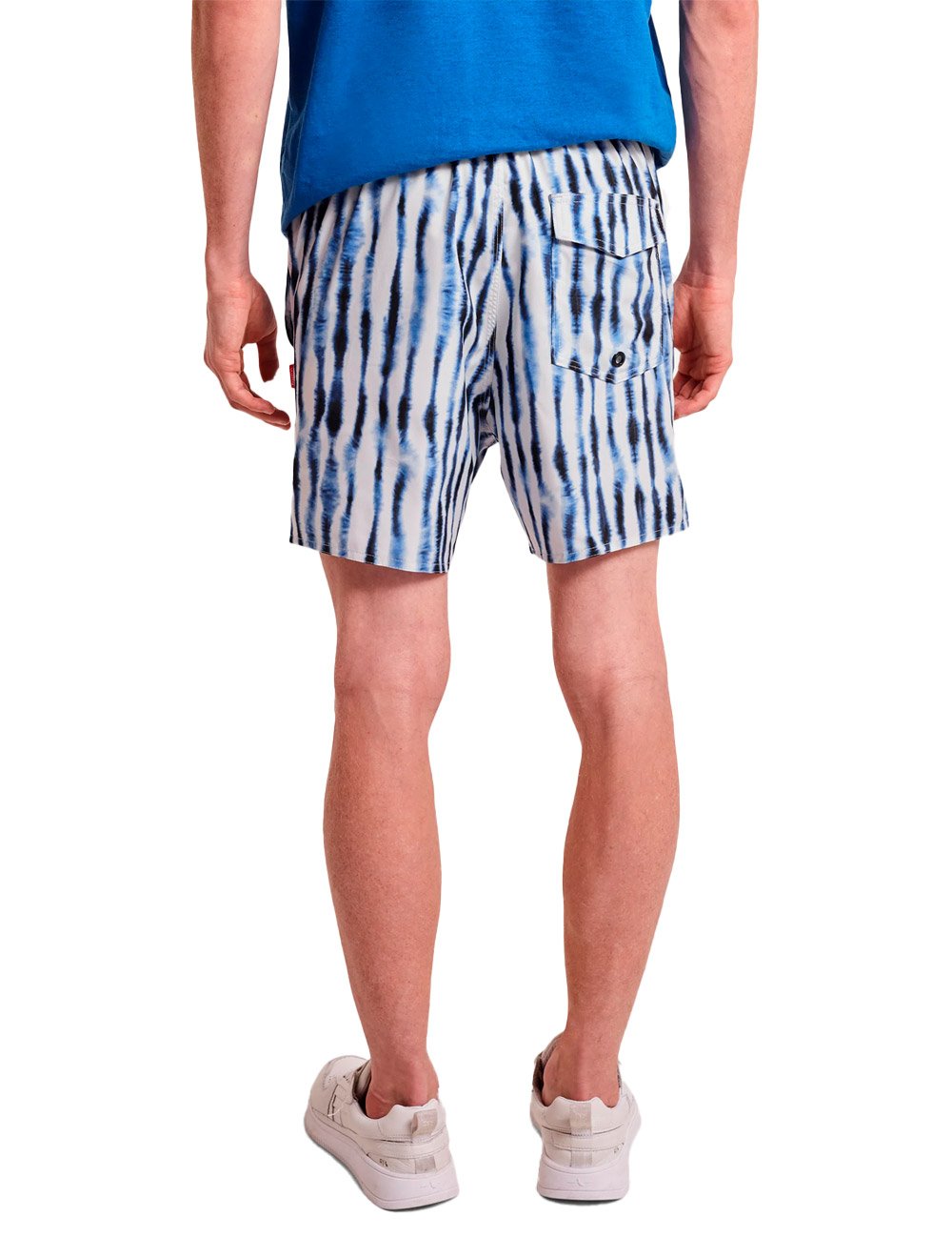 Short Reserva D'Água Beachwear Shibori Azul