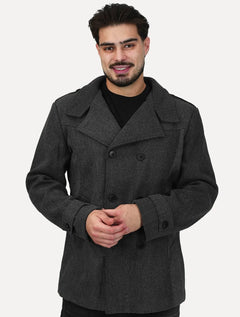 Casaco Dixen Fechamento Duplo Blazer Cinza
