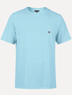 Camiseta Tommy Hilfiger Masculina Essential Cotton Azul Celeste