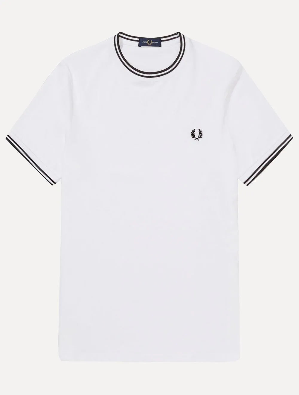 Camiseta Fred Perry Masculina Regular Twin Tipped Branca