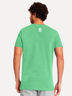 Camiseta Aramis Masculina Estampa Costas Barcode Cacto Verde Mescla