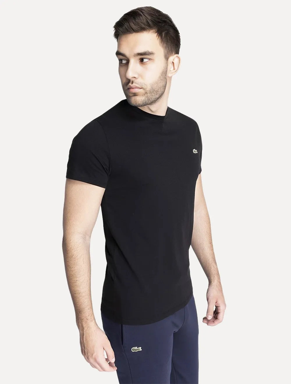 Camiseta Lacoste Masculina Classic Pima Cotton Logo Preta