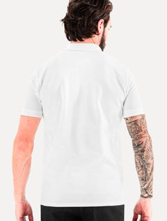 Polo King & Joe Masculina Piquet Slim Ocre Logo Branca