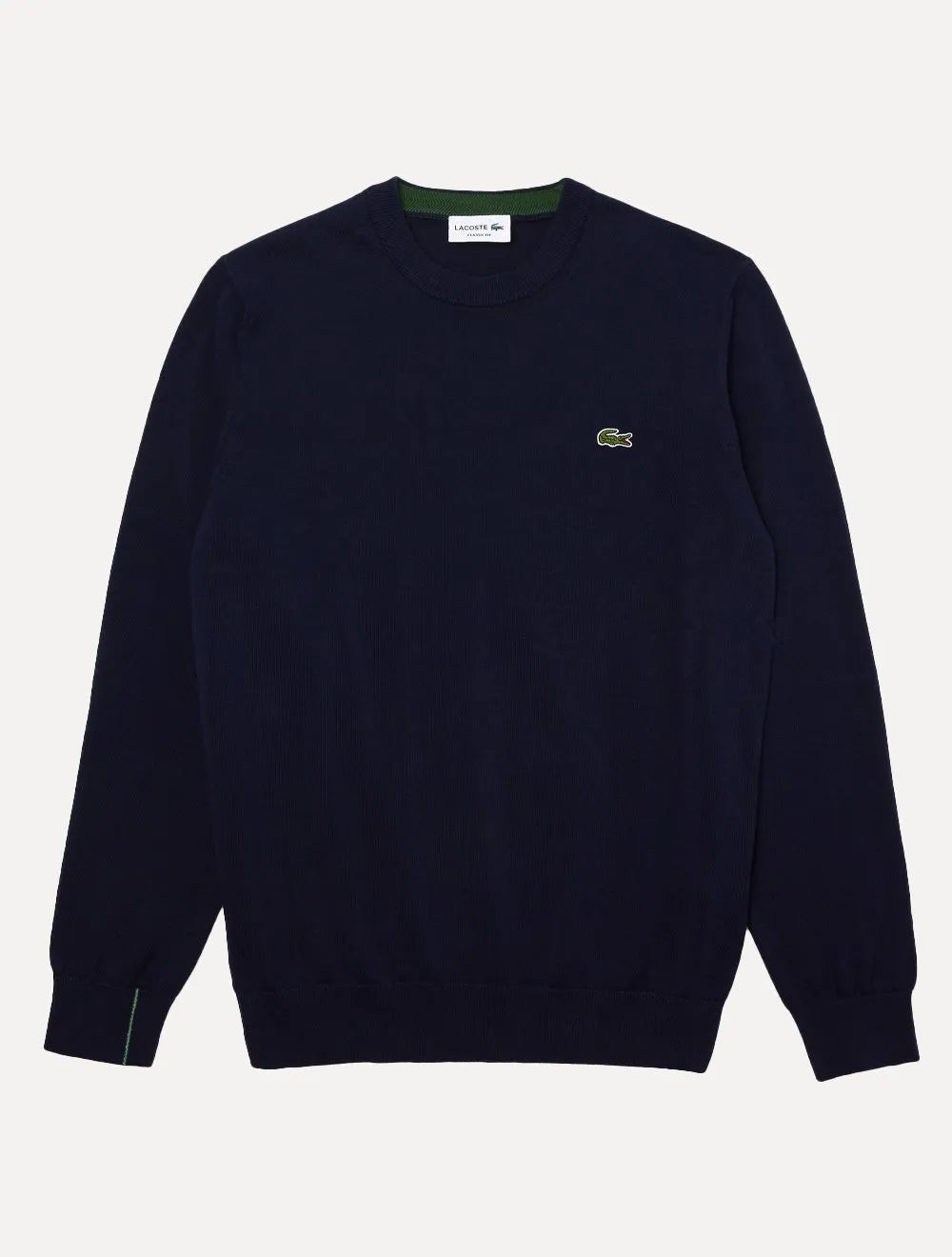 Suéter Lacoste Masculino Classic Fit Gola Redonda Logo Azul Marinho