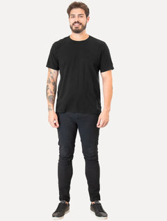 Camiseta Ellus Masculina Cotton Fine Classic Logo Preta