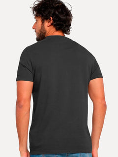 Camiseta Ellus Masculina Cotton Fine Classic Logo Grafite