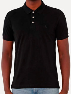 Polo Reserva Masculina Piquet Clássica Preta
