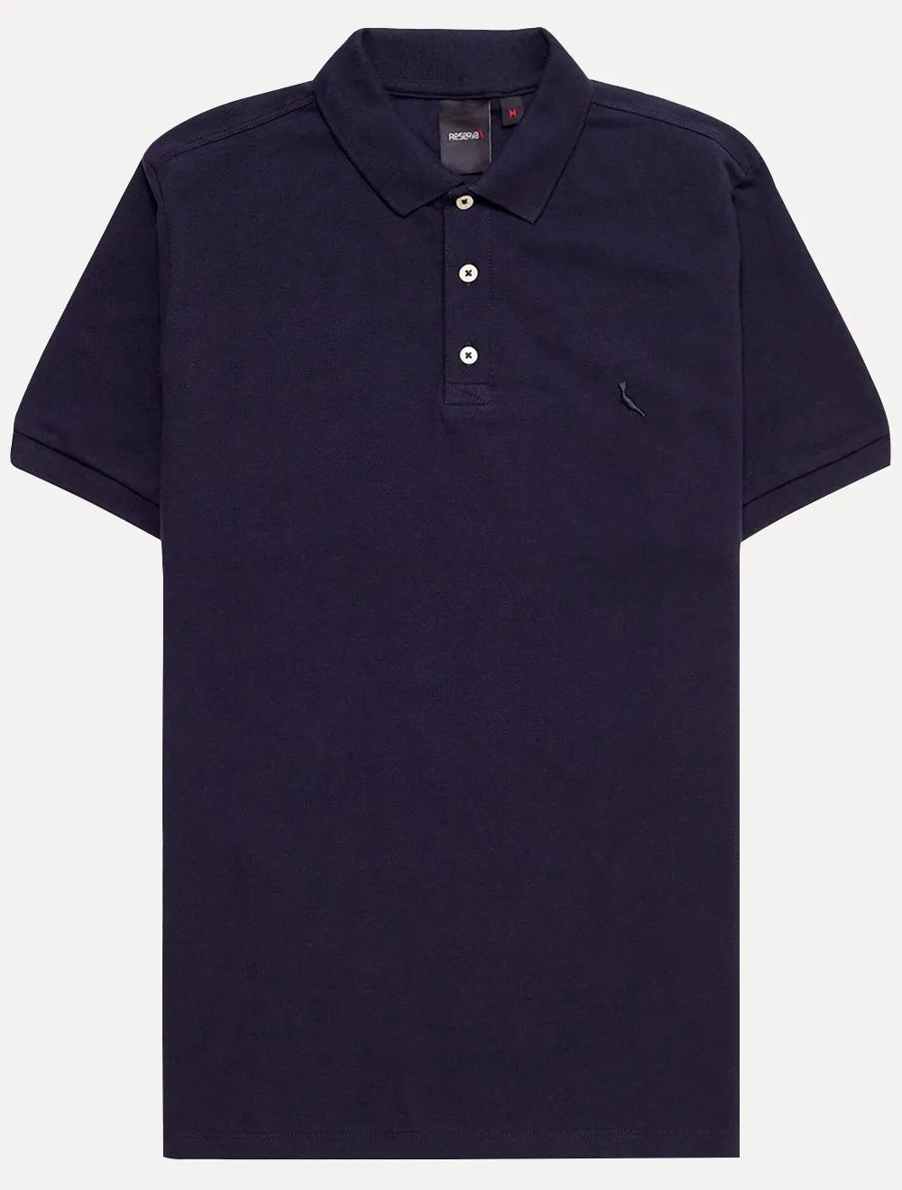 Polo Reserva Masculina Piquet Clássica Azul Marinho