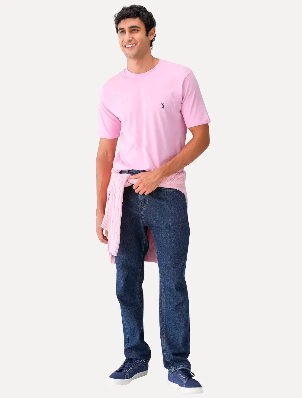 Camiseta Aleatory Masculina Dark Grey Icon Lilás