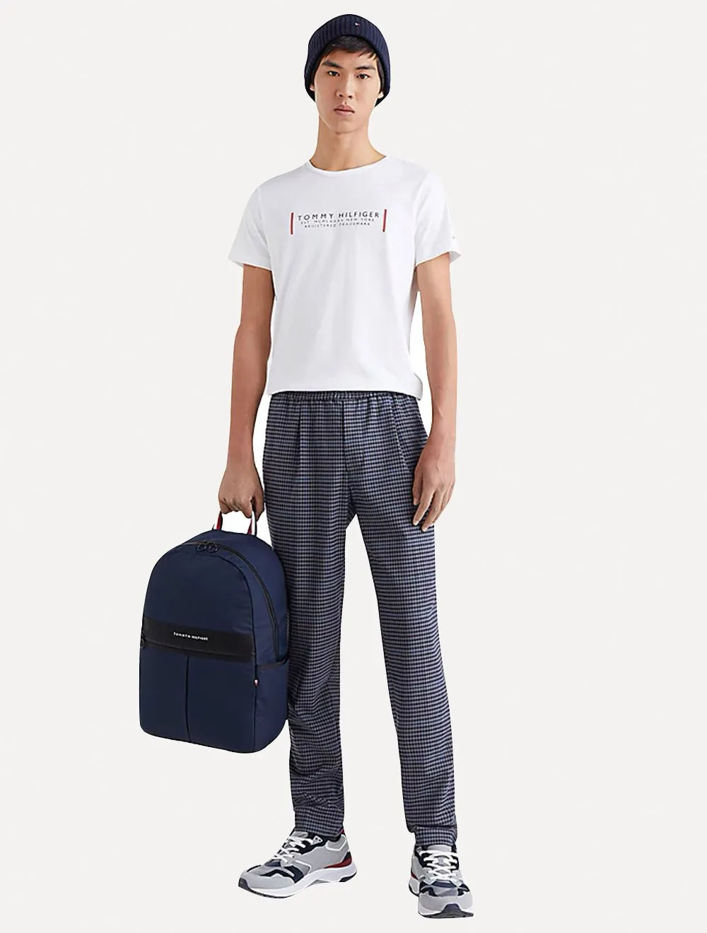 Camiseta Tommy Hilfiger Masculina Text Bar Corp Branca