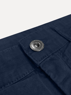 Bermuda Ellus Masculina Sarja Slim Color Twill Power Azul Marinho