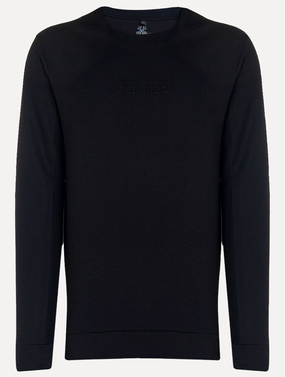 Moletom John John Masculino Black Embossed Logo Preto