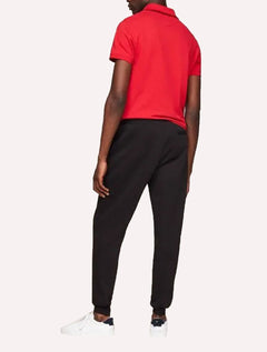 Calça Tommy Hilfiger Masculina Moletom Regular Flag Logo Preta